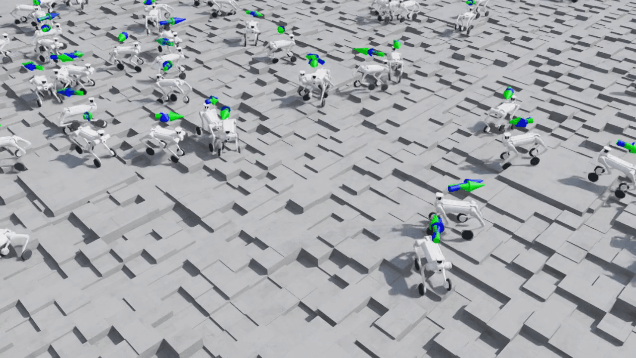 学習完了間近 — 安定した歩行ポリシーを獲得