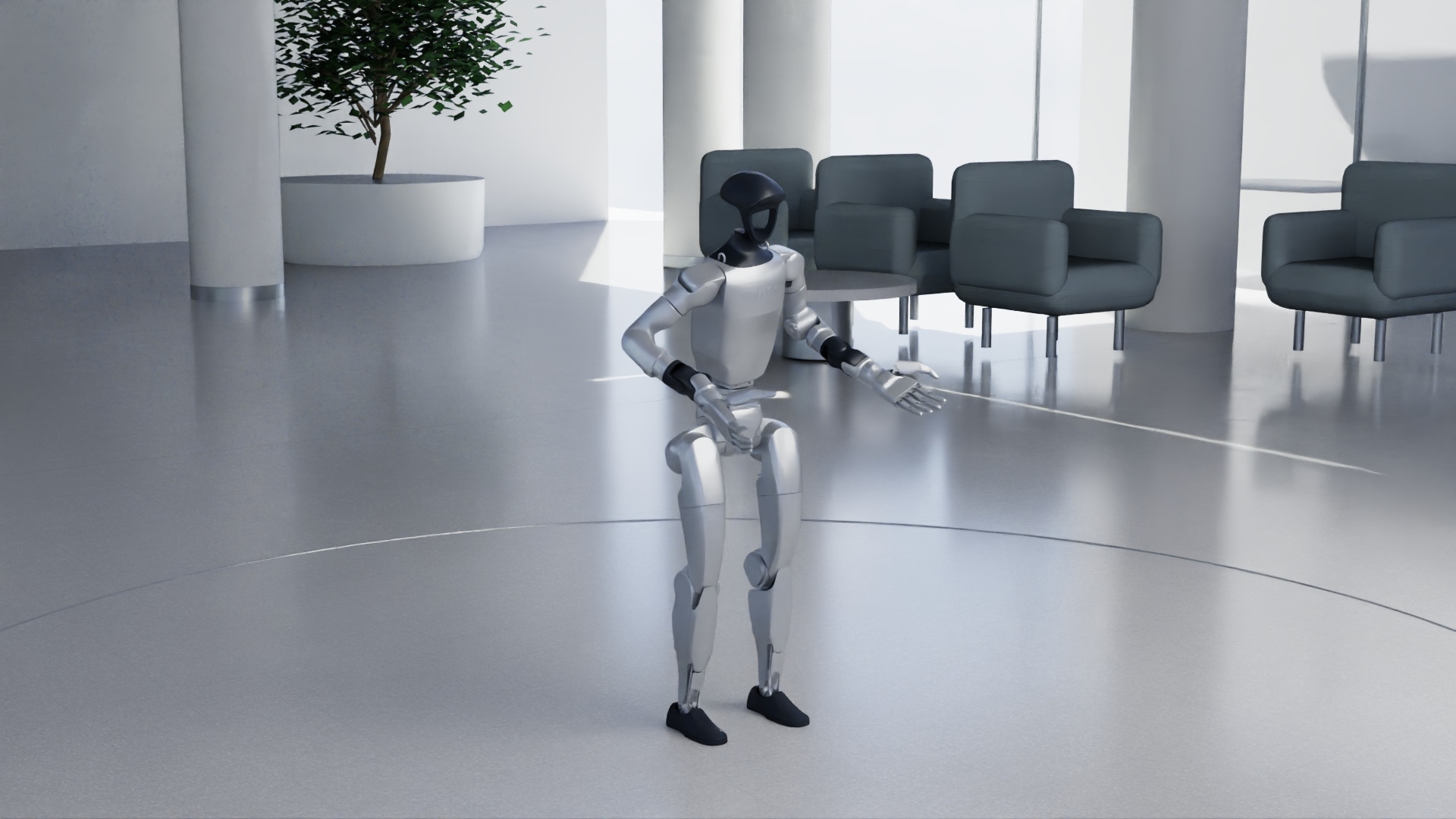 G1で「こちらへどうぞ」を表現する。人の所作をロボットへ移す試み
